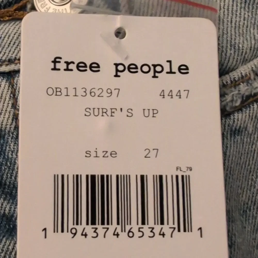 Free People Surfs up Wrap Denim Mini Skirt‎ nwt women's size 27